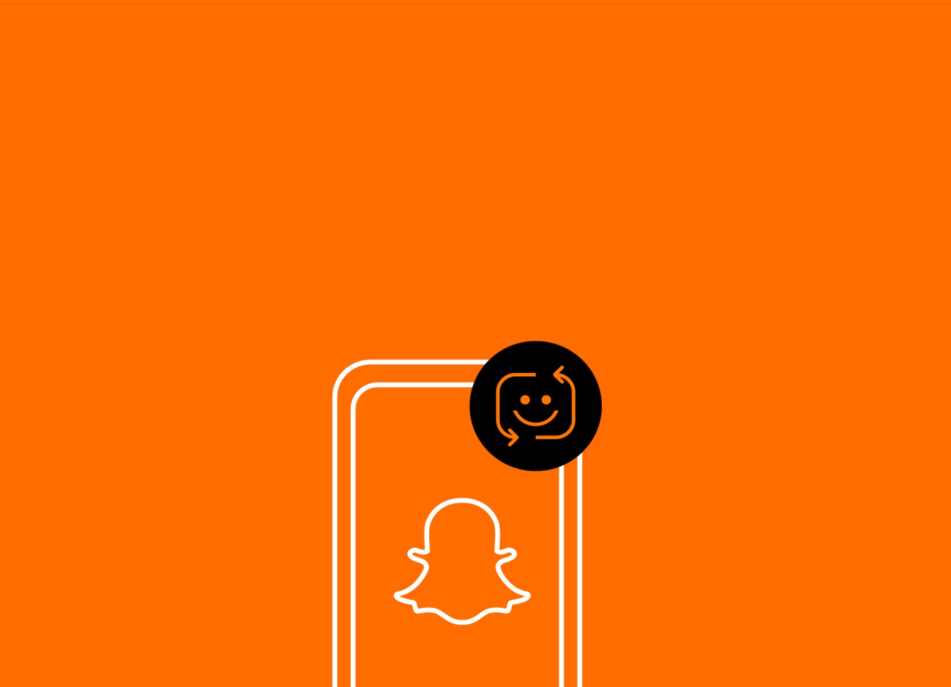 Logo Snapchata na pomarańczowym tle