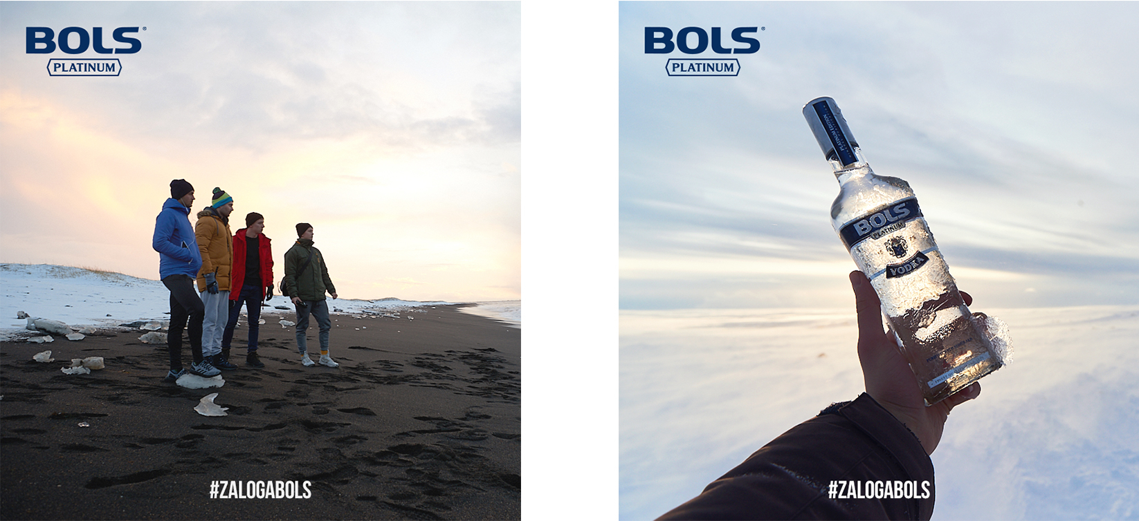 Kreacje kampanijne wódki BOLS