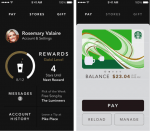 Aplikacja mobilna Starbucks My Rewards