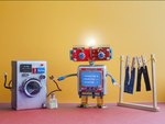 Robot robiący pranie